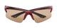 Folded of The Phoenix Bifocal Reading Sunglasses in Red with Amber