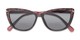 Folded of The Picnic Bifocal Reading Sunglasses in Red Leopard with Smoke