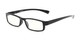 Angle of The Pike Place Computer Reader in Black with Clear, Women's and Men's Rectangle Reading Glasses
