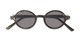 Folded of The Pillar Reading Sunglasses in Marbled Black with Smoke