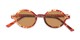 Folded of The Pillar Reading Sunglasses in Marbled Brown with Amber
