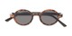 Folded of The Pillar Reading Sunglasses in Brown Tortoise/Black with Smoke