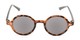 Front of The Pillar Reading Sunglasses in Brown Tortoise/Black with Smoke