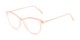 Angle of The Cosette in Pink/Gold, Women's Cat Eye Reading Glasses