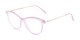Angle of The Cosette in Purple/Gold, Women's Cat Eye Reading Glasses