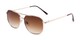 Angle of The Pismo Beach Reading Sunglasses in Gold with Amber, Women's and Men's Aviator Reading Sunglasses