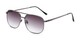 Angle of The Pismo Beach Reading Sunglasses in Grey with Smoke, Women's and Men's Aviator Reading Sunglasses