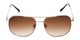 Front of The Pismo Beach Reading Sunglasses in Gold with Amber
