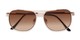 Folded of The Pismo Beach Reading Sunglasses in Gold with Amber