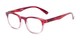 Angle of The Poet Bifocal in Red/Pink Fade, Women's and Men's Retro Square Reading Glasses