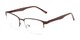 Angle of The Polk Bifocal in Bronze/Brown, Women's and Men's Rectangle Reading Glasses