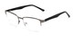 Angle of The Polk Bifocal in Grey/Black, Women's and Men's Rectangle Reading Glasses