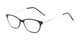 Angle of The Poppy Flexible Reader in Black, Women's Cat Eye Reading Glasses
