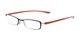 Angle of The Portage in Black/Orange, Women's and Men's Rectangle Reading Glasses