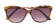 Folded of The Posey Bifocal Reading Sunglasses in Light Tortoise/Gold with Smoke