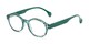 Angle of The Preppy in Mint Green Houndstooth, Women's Round Reading Glasses