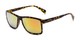 Angle of The Queensland Unmagnified Sunglasses in Tortoise with Orange Mirrored, Women's and Men's Retro Square Sunglasses