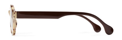 Side of The Quincy in Brown Tortoise/Brown Temples