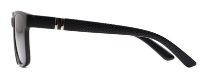 Side of The Royal Reading Sunglasses in Matte Black with Smoke