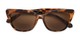 Folded of The Alice Bifocal Reading Sunglasses in Brown Tortoise/ Amber