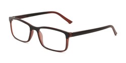 Angle of The Andrew Bifocal in Brown/Black, Men's Rectangle Reading Glasses