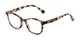 Angle of The Bonnie in Tan Tortoise, Women's Square Reading Glasses