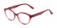 Angle of The Brenda Blue Light Reader in Berry Pink Fade, Women's Cat Eye Reading Glasses
