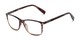 Angle of The Burton in Brown Fade, Men's Retro Square Reading Glasses