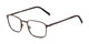 Angle of The Charles Bifocal in Bronze, Men's Square Reading Glasses