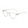 Angle of The Shane Blue Light e.Glasses in Clear, Women's and Men's Round Computer Glasses