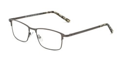 Angle of The Austin Pop of Power Reader in Gunmetal Grey, Men's Rectangle Reading Glasses