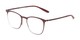 Angle of The Liam Super Flat Blue Light Glasses in Dark Red, Women's and Men's Square Reading Glasses