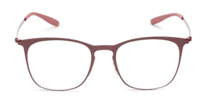 Front of The Liam Super Flat Blue Light Glasses in Dark Red