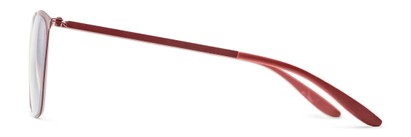 Side of The Liam Super Flat Blue Light Glasses in Dark Red
