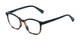 Angle of The Bayswater in Blue/Tortoise, Women's Retro Square Reading Glasses