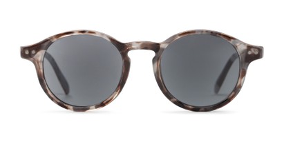 Front of The Bermuda Reading Sunglasses in Grey Tortoise with Smoke