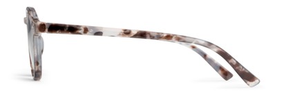 Side of The Bermuda Reading Sunglasses in Grey Tortoise with Smoke