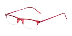 Angle of The Bishop in Red, Women's and Men's Browline Reading Glasses