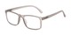Angle of The Brixton Bifocal in Matte Grey, Women's and Men's Square Reading Glasses
