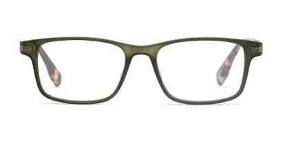Front of The Bronson in Matte Green/Tortoise