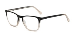 Angle of The Camden Multi Focus Reader by Foster Grant in Black, Women's and Men's Rectangle Reading Glasses