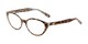 Angle of The Camila in Leopard, Women's Cat Eye Reading Glasses