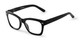 Angle of The Candid in Black, Women's Retro Square Reading Glasses