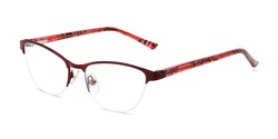 Angle of The Carina in Berry, Women's Cat Eye Reading Glasses