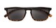 Folded of The Cassian Reading Sunglasses in Matte Black & Brown Tortoise/ Smoke