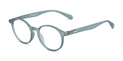 Angle of The Chastain Blue Light Reader in Matte Blue, Women's Round Computer Glasses