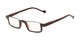 Angle of The Chesire in Matte Tortoise/Black, Women's and Men's Rectangle Reading Glasses