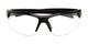 Folded of The Clear Bifocal Safety Reader in Black with Clear Lenses