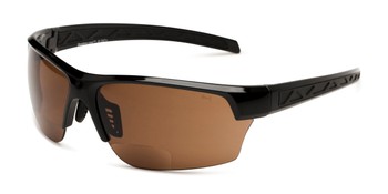 Mens Classic Half Rim Sport Warp Sunglasses with Bifocal Reading Lens 