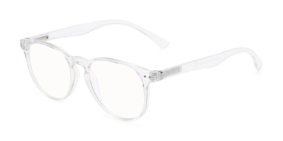 Angle of The Cole Computer Reader in Clear, Women's and Men's Retro Square Reading Glasses